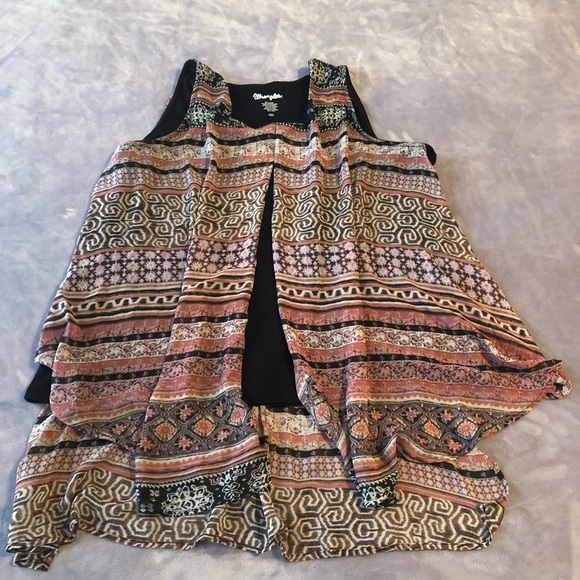 Wrangler Tops - Wrangler XXL flowy drapey sheer dancing top